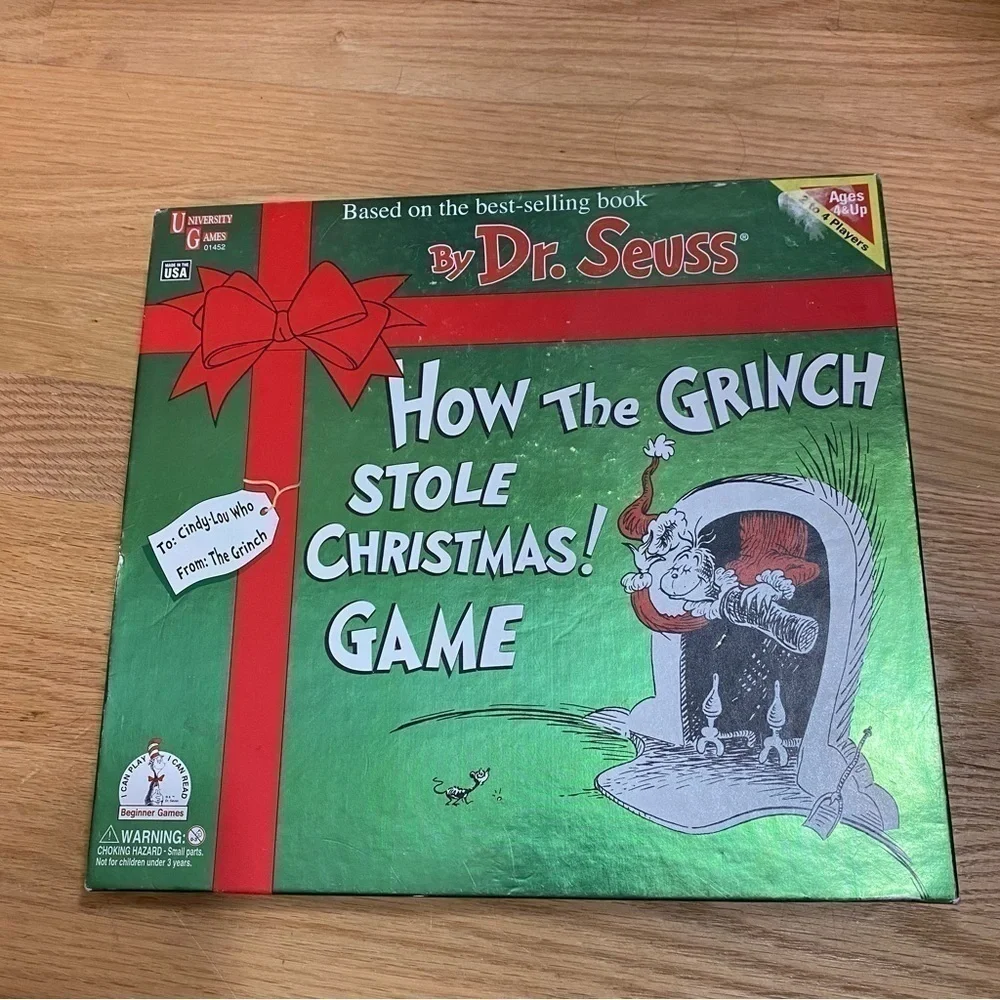 How the Grinch Stole Christmas Board Game Dr. Seuss University Vintage